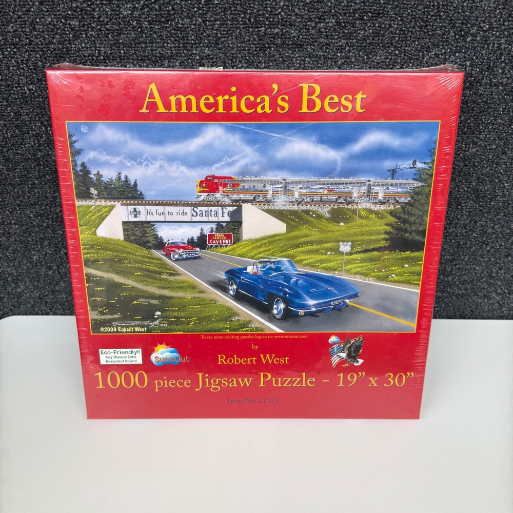 SunsOut Americas Best Robert West 1000 Piece Jigsaw Puzzle Santa Fe Train 21323